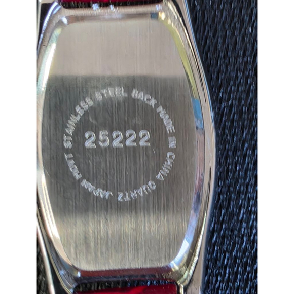 Women's HILLARD&HANSON One Size Red Silver Watch - Picture 6 of 6